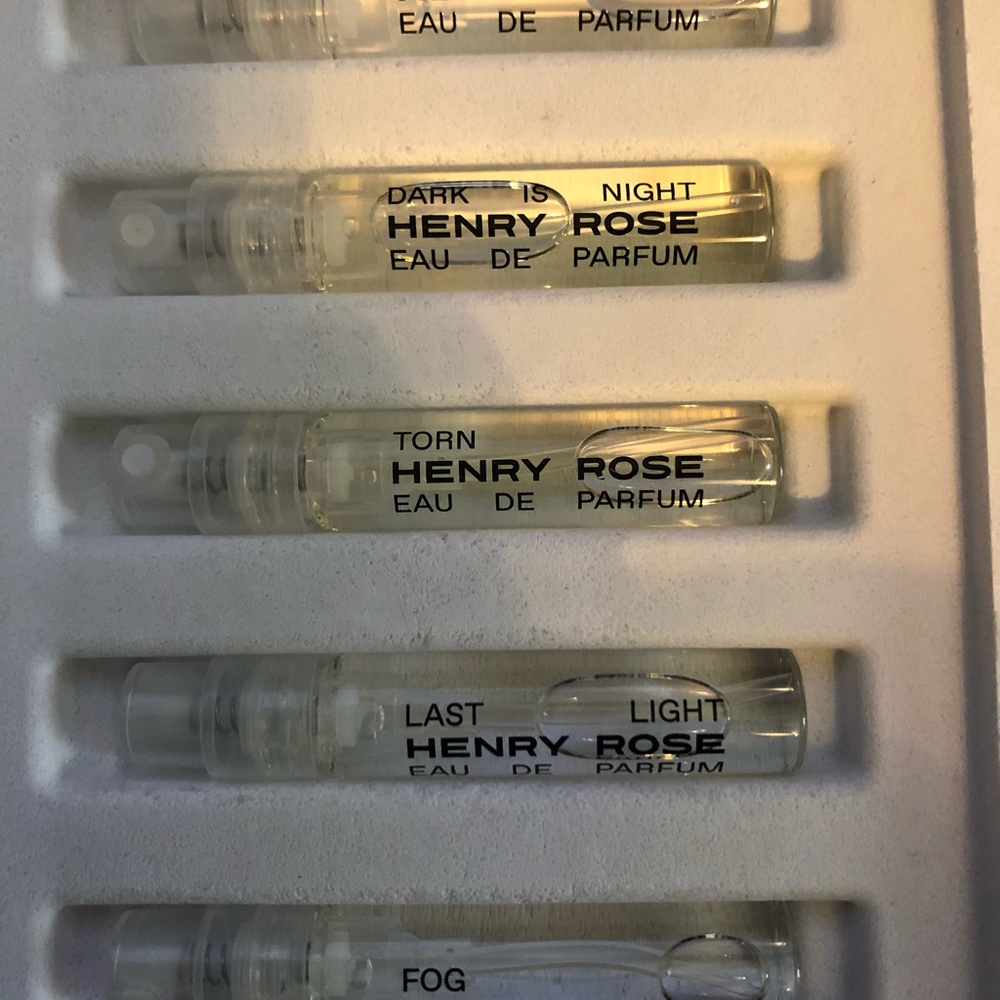 Henry Rose fragrance sampler- used once each